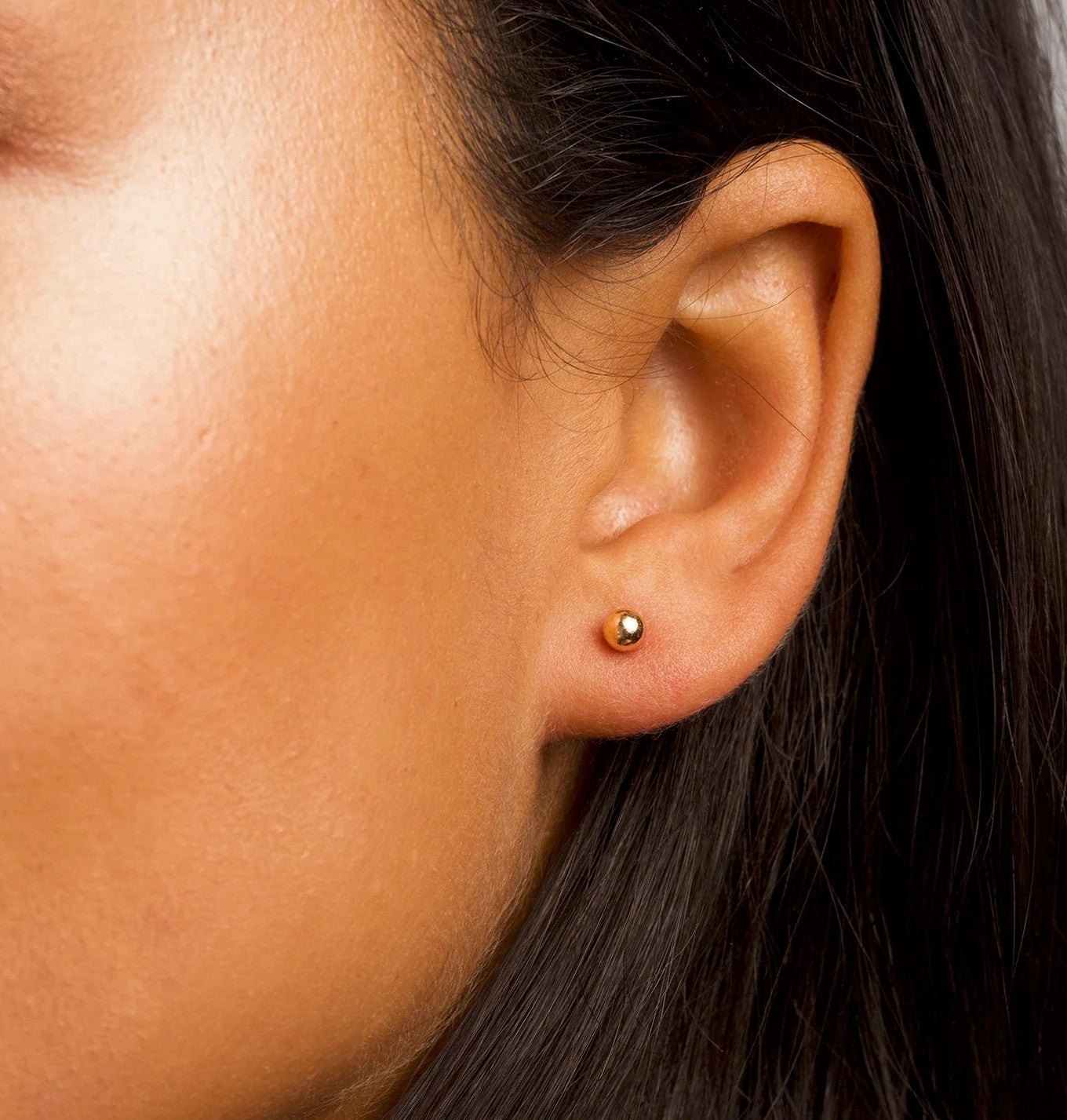 925K Sterling Silver Ball Stud Double Earrings