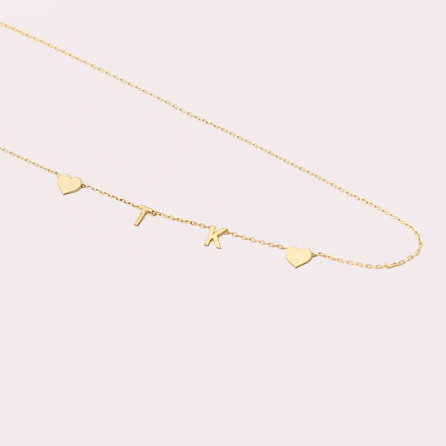 925 Sterling Silver Personalized Side Letter Tiny Necklace