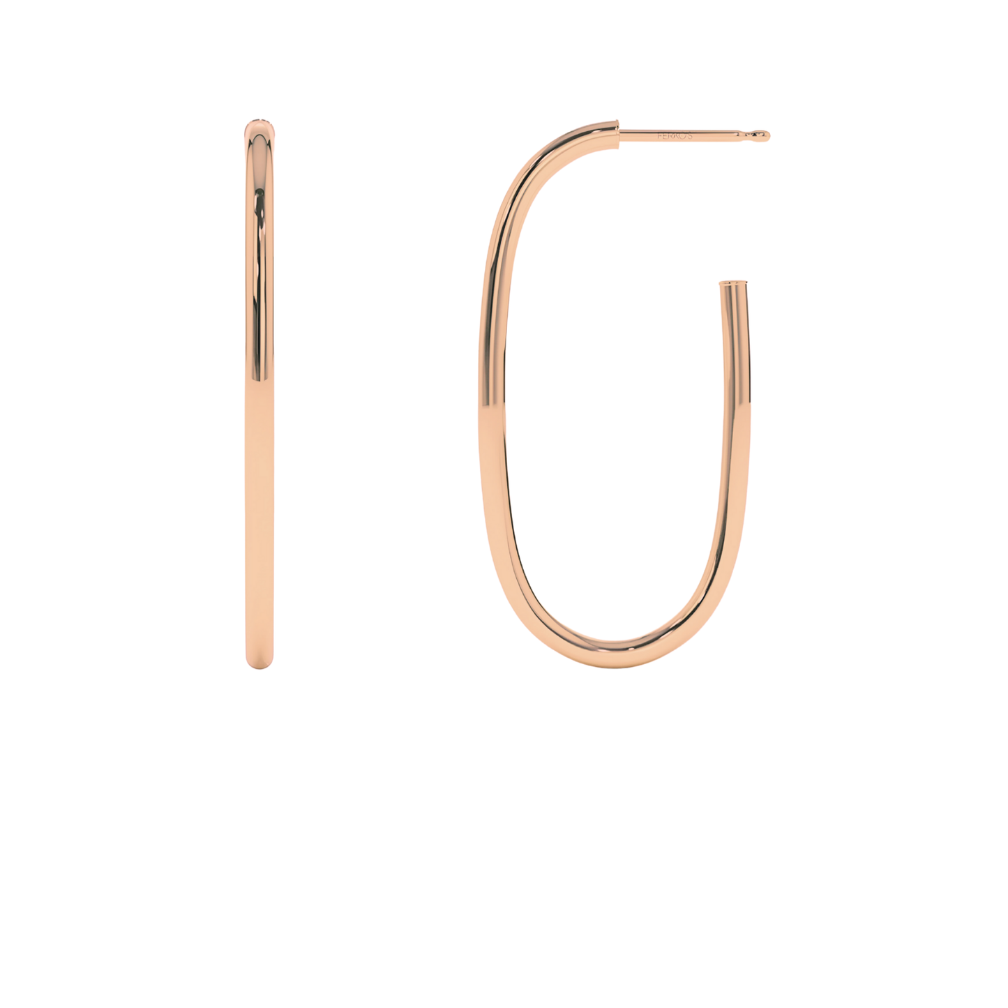 925 Sterling Silver Rectangle Hoop Double Earrings