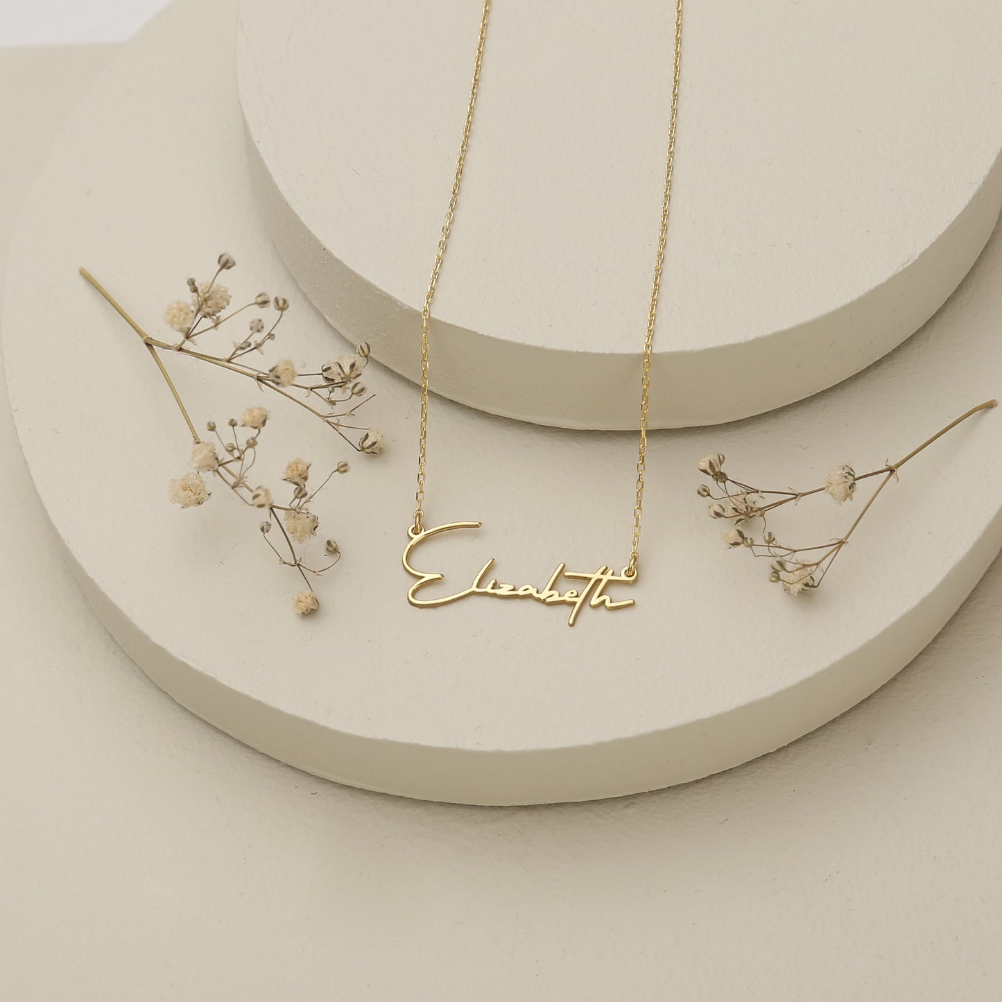 925K Sterling Silver Script Name Necklace