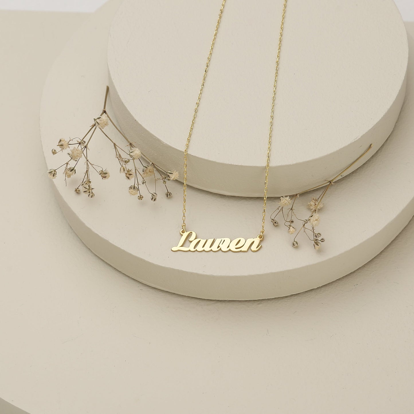 925K Sterling Silver Dainty Name Necklace