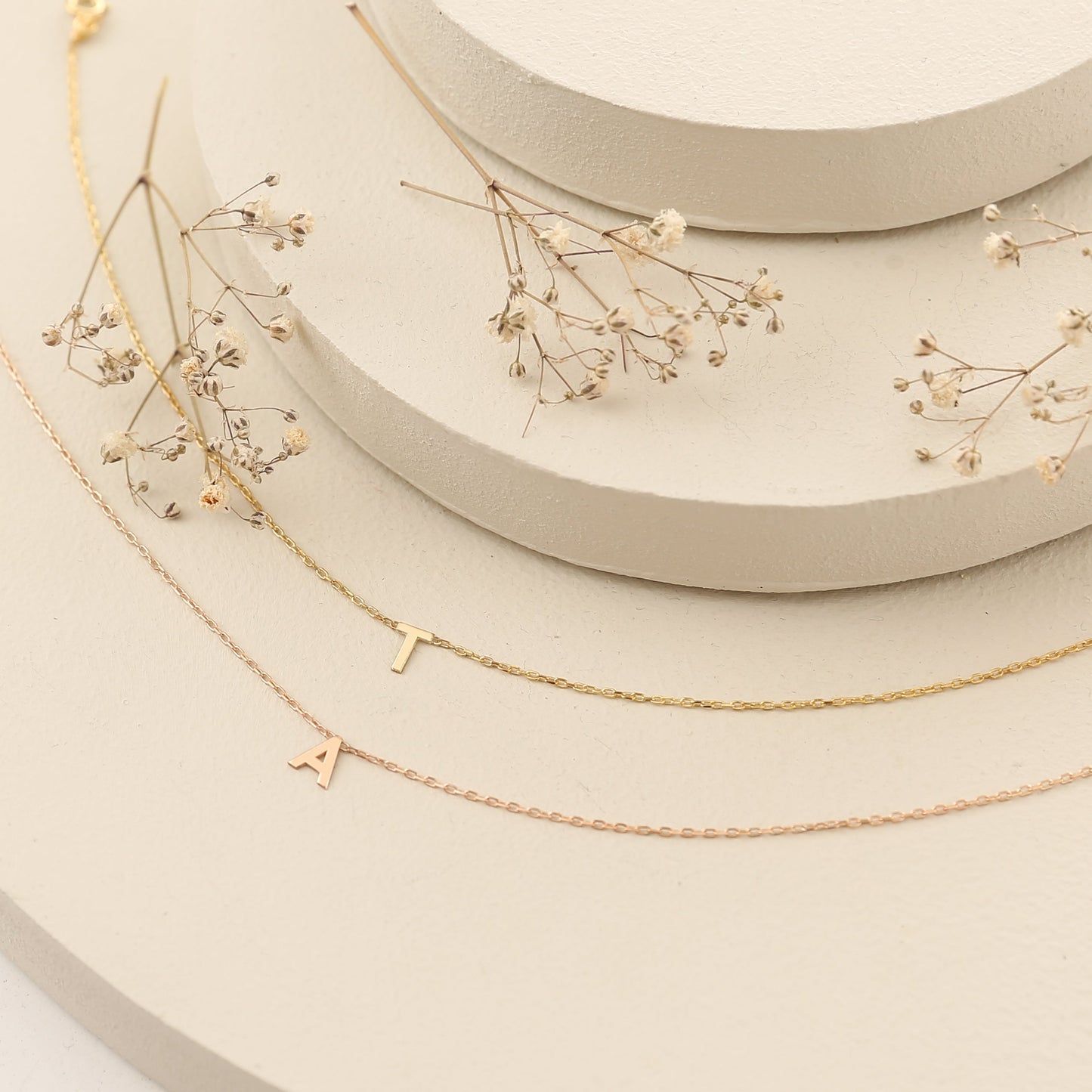 925 Sterling Silver Personalized Sideway Letter Necklace