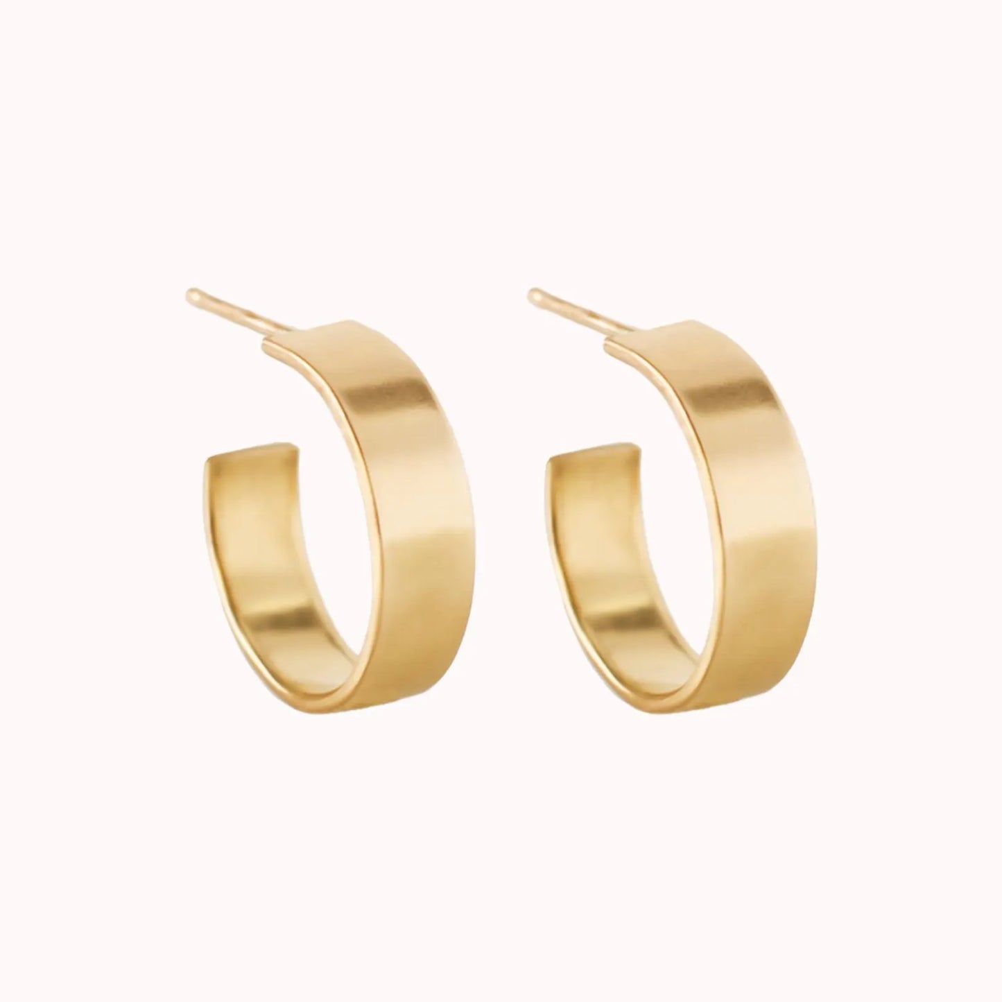 925 Sterling Silver Thick Band Ring Earrings