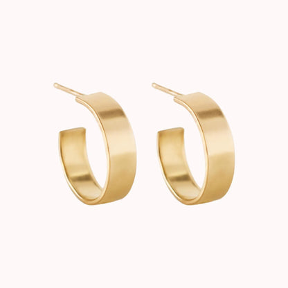 925 Sterling Silver Thick Band Ring Earrings