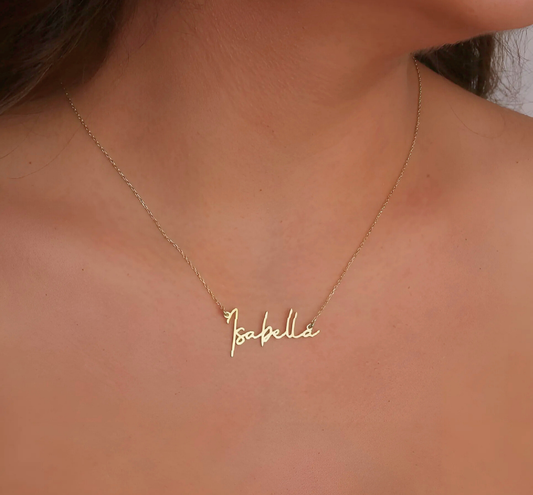 925 Sterling Silver Personalized Script Name Necklace