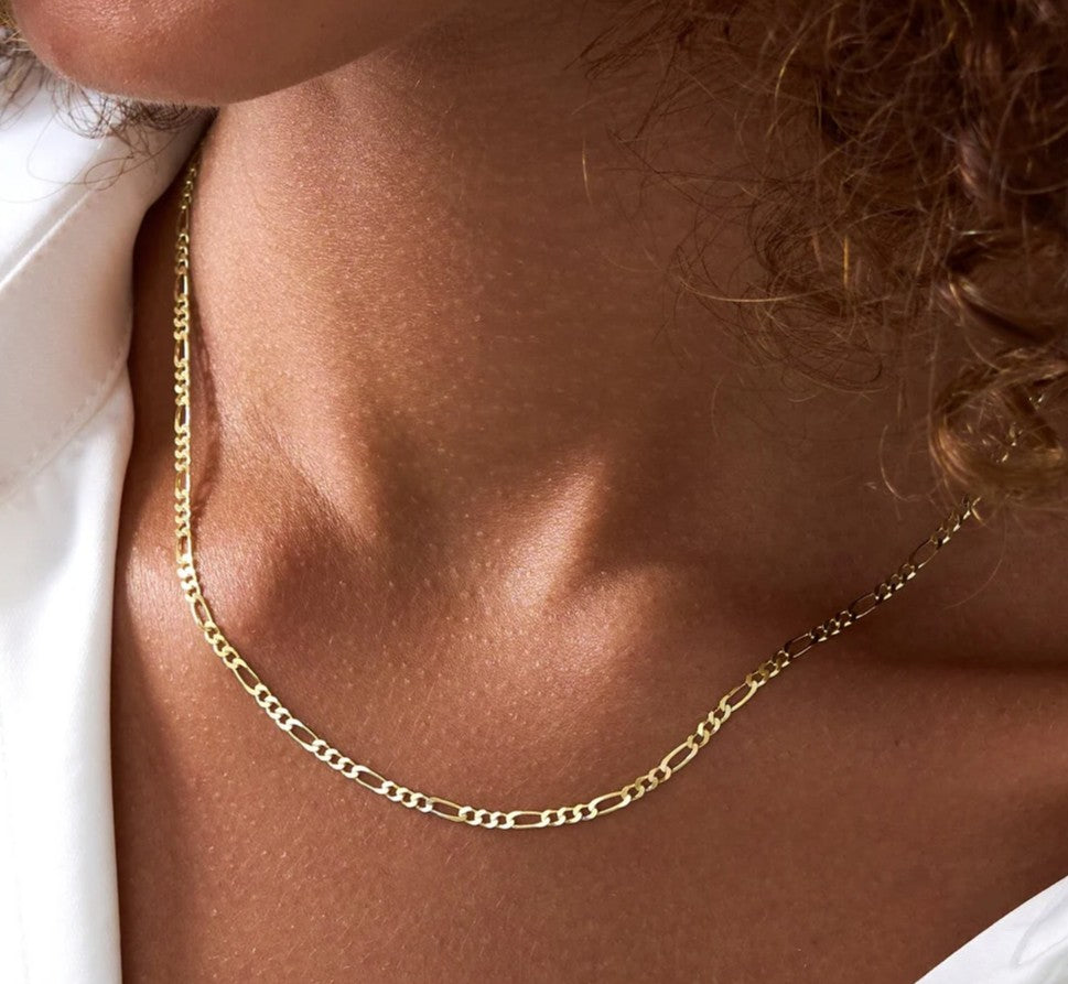 925 Sterling Silver Figaro Chain Necklace