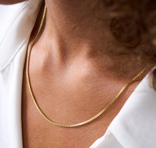 925 Sterling Silver Box Chain Necklace