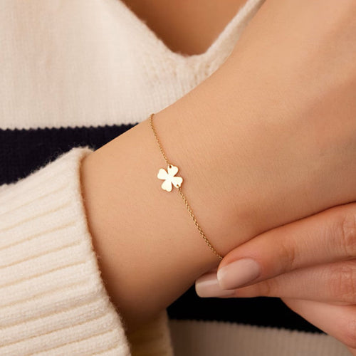 925 Sterling Silver Four-Leaf Clover Bracelet