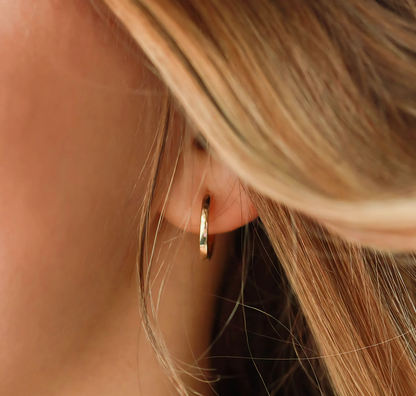 925 Sterling Silver Round Hoop Double Earrings