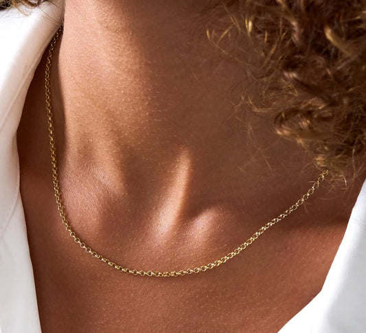 925 Sterling Silver Rolo Rope Chain Necklace
