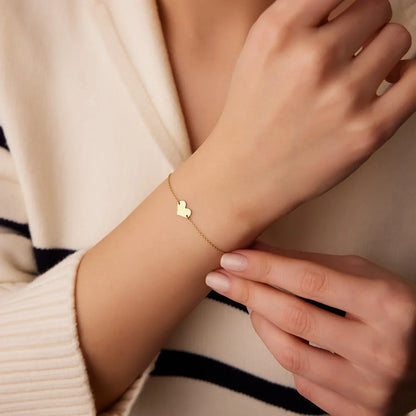 925 Sterling Silver Elegant Heart Bracelet