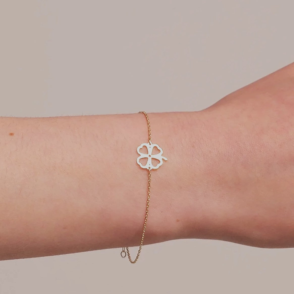 925 Sterling Silver Four-Leaf Clover Bracelet