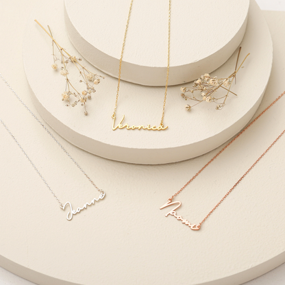 925K Sterling Silver Personalized Name Necklace