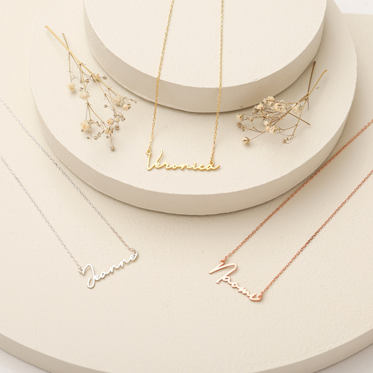 925K Sterling Silver Personalized Name Necklace