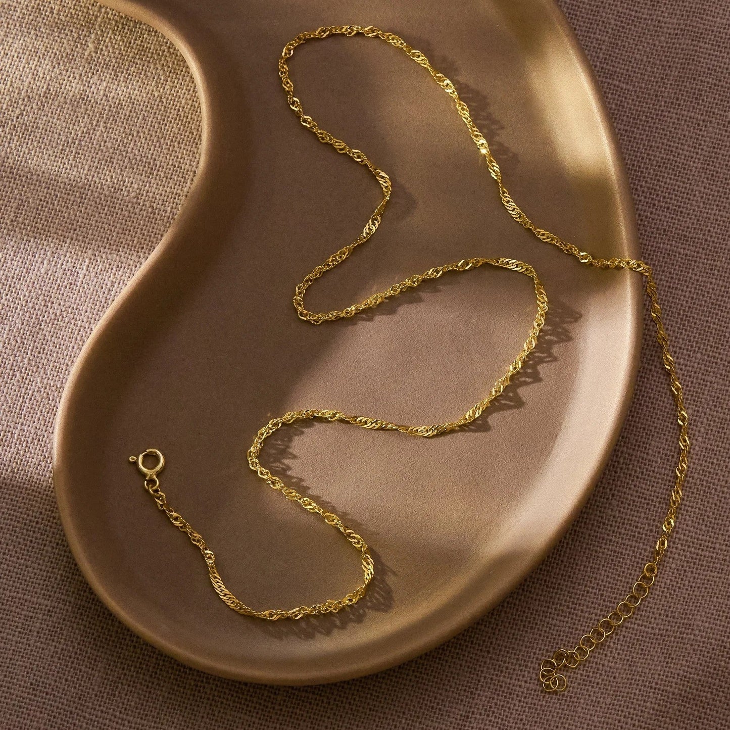 925 Sterling Silver Singapore Chain Necklace