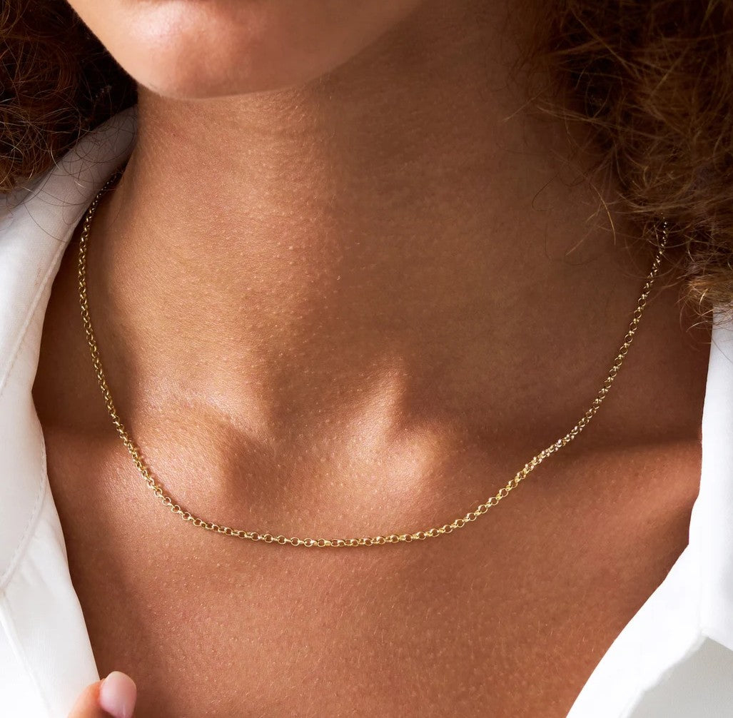 925 Sterling Silver Rolo Rope Chain Necklace