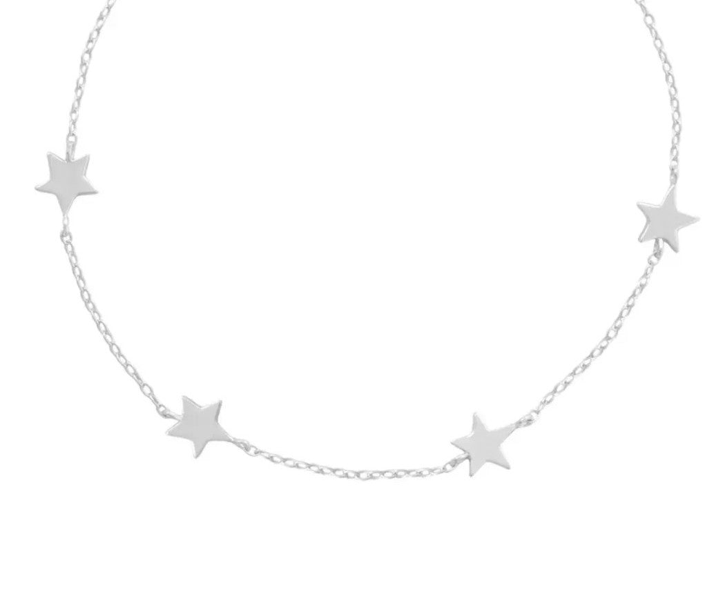 925 Sterling Silver 5-Star Elegant Bracelet