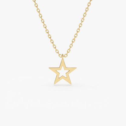 925 Sterling Silver Star Charm Necklace