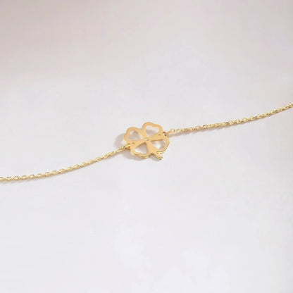 925 Sterling Silver Four-Leaf Clover Bracelet