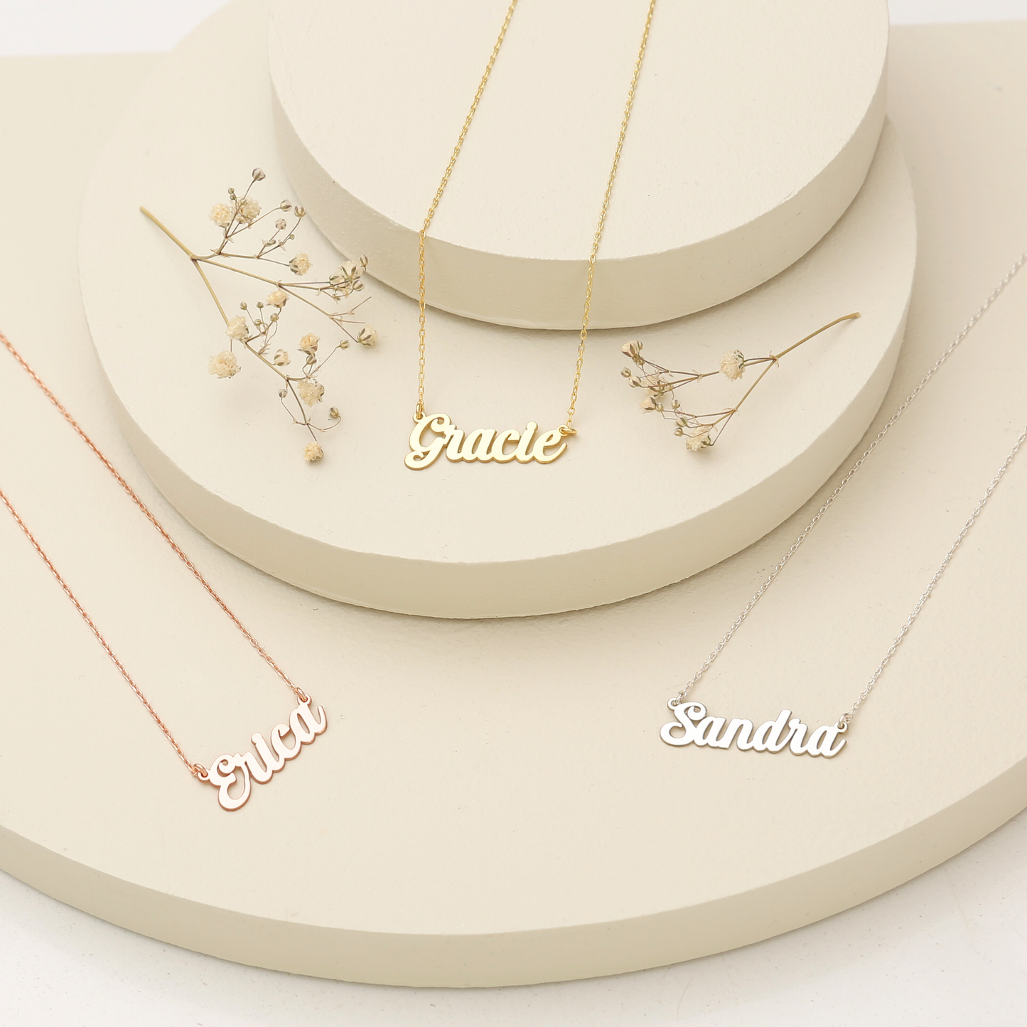 925K Sterling Silver Personalized Name Necklace