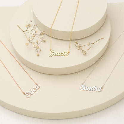 925K Sterling Silver Personalized Name Necklace