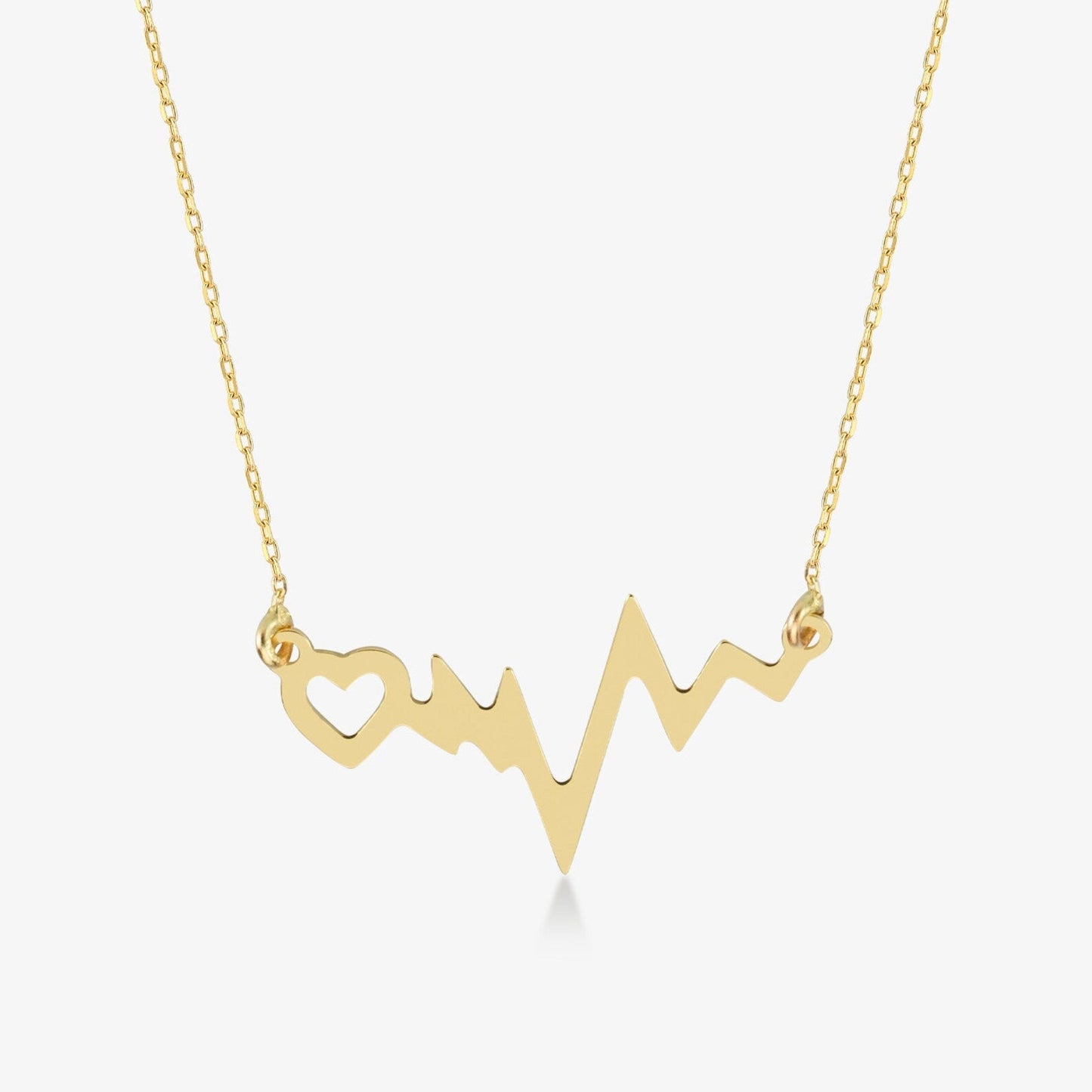 925 Sterling Silver Heartbeat Rhythm Necklace