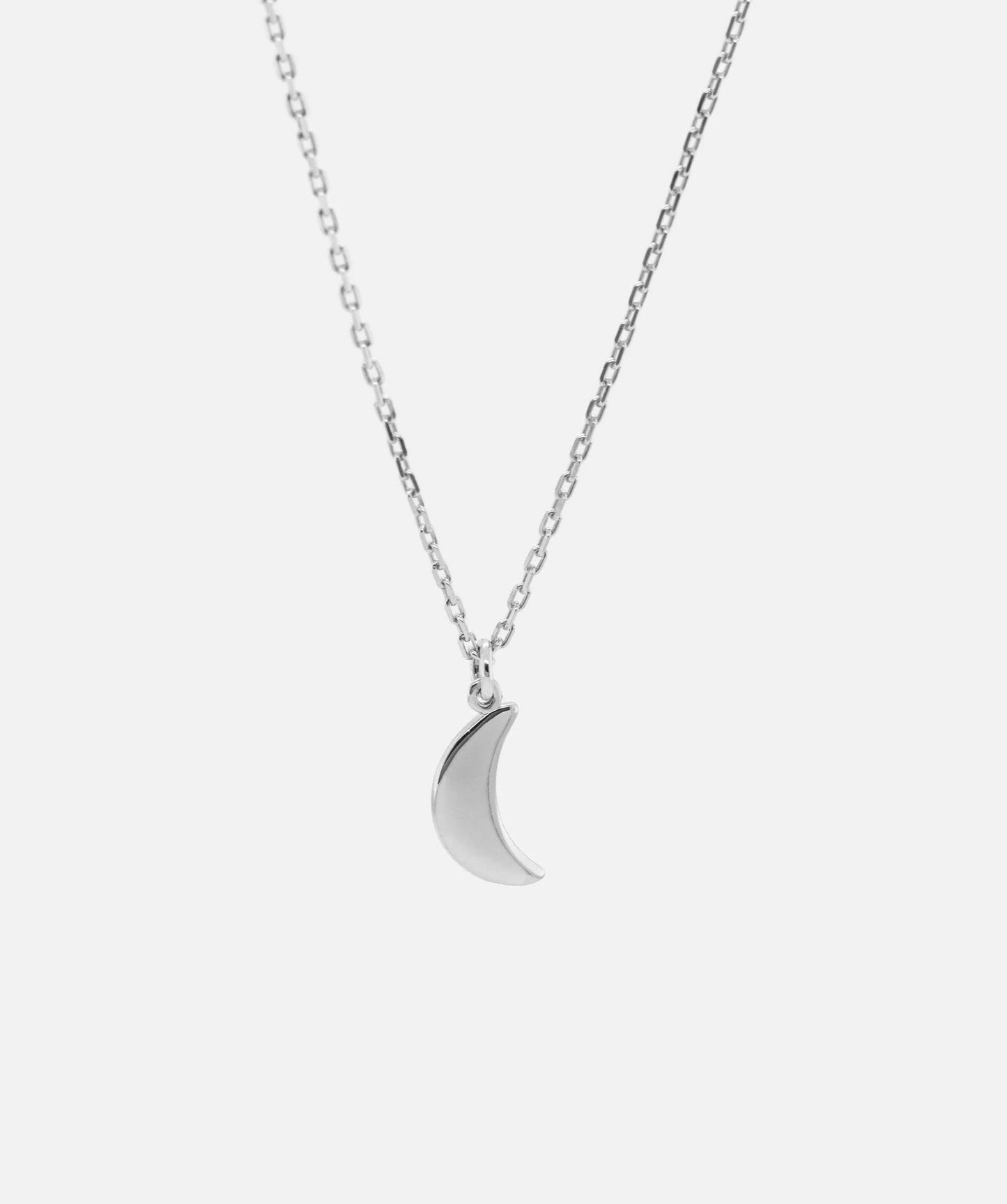 925 Sterling Silver Crescent Moon Necklace