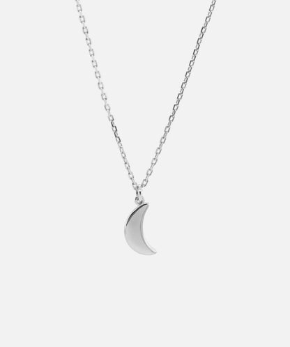 925 Sterling Silver Crescent Moon Necklace