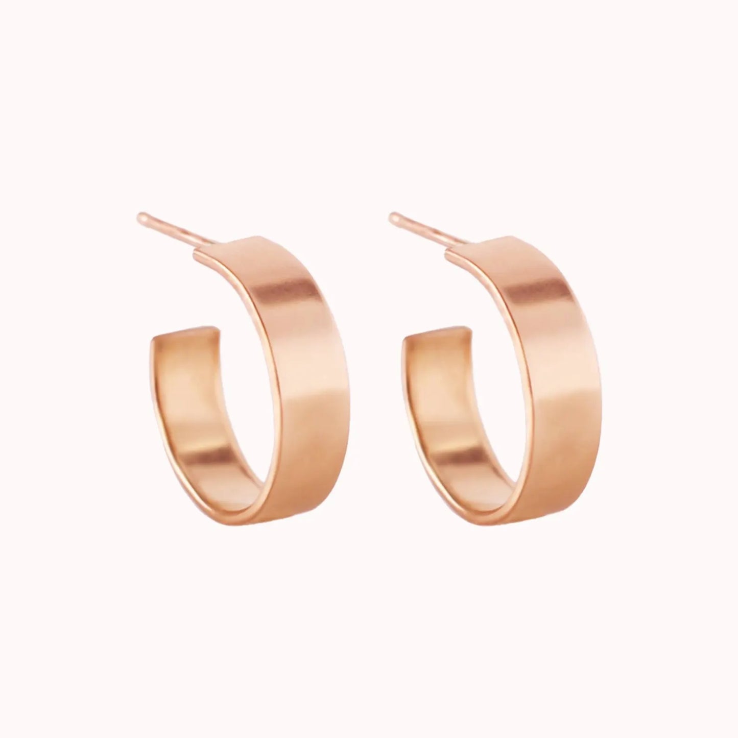 925 Sterling Silver Thick Band Ring Earrings