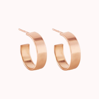 925 Sterling Silver Thick Band Ring Earrings