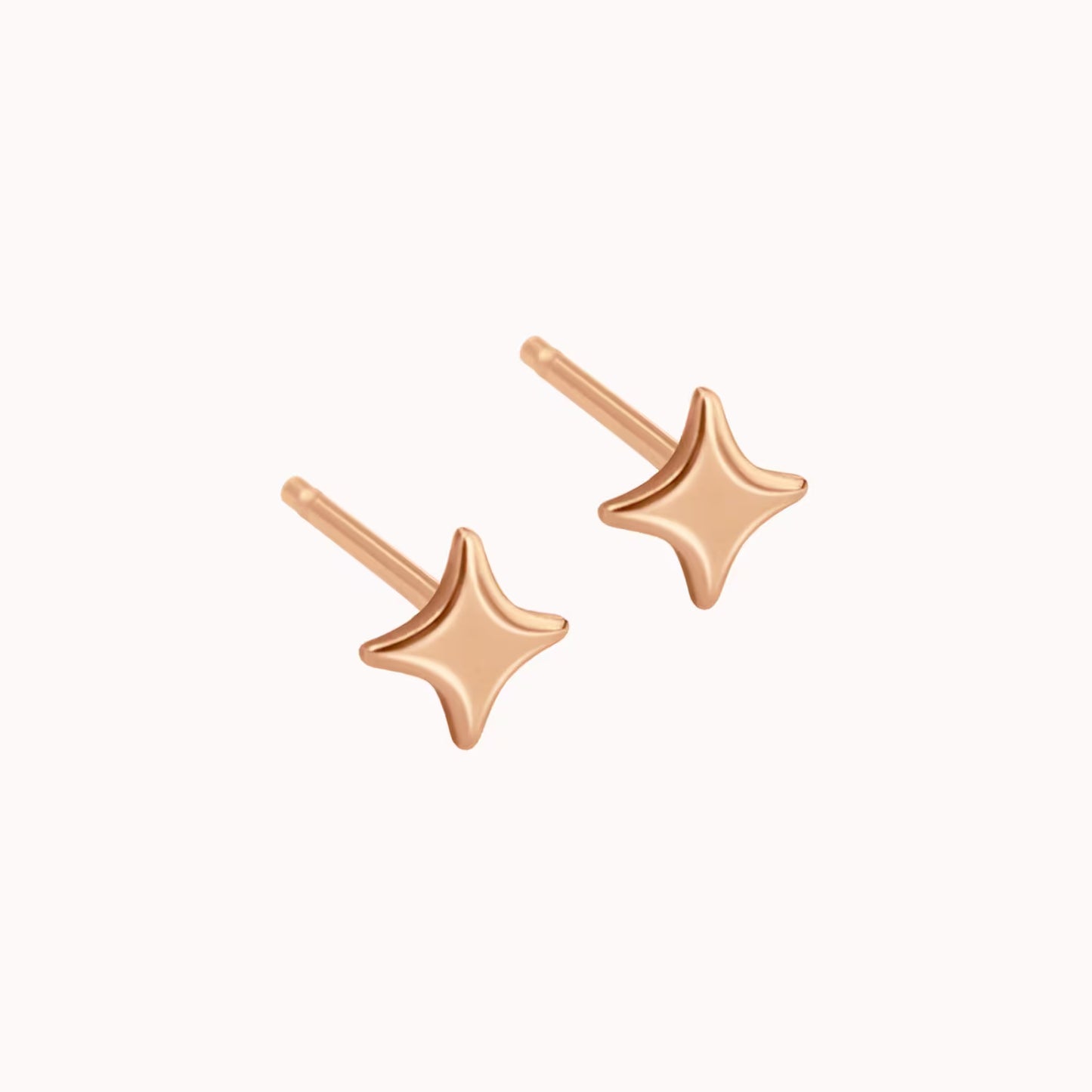 925 Sterling Silver Small Star Stud Double Earrings
