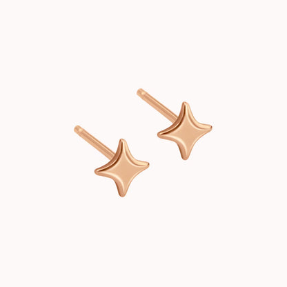 925 Sterling Silver Small Star Stud Double Earrings