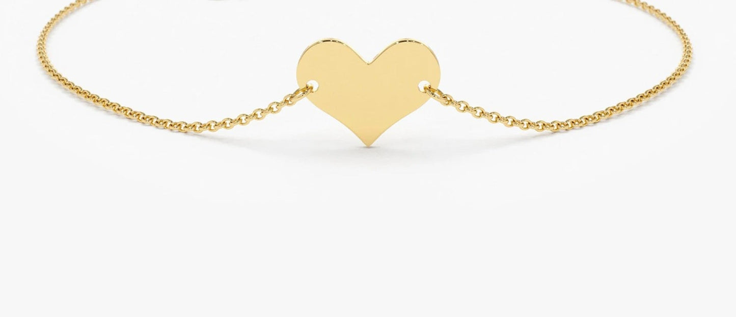 925 Sterling Silver Elegant Heart Bracelet