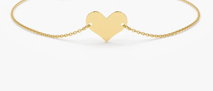 925 Sterling Silver Elegant Heart Bracelet