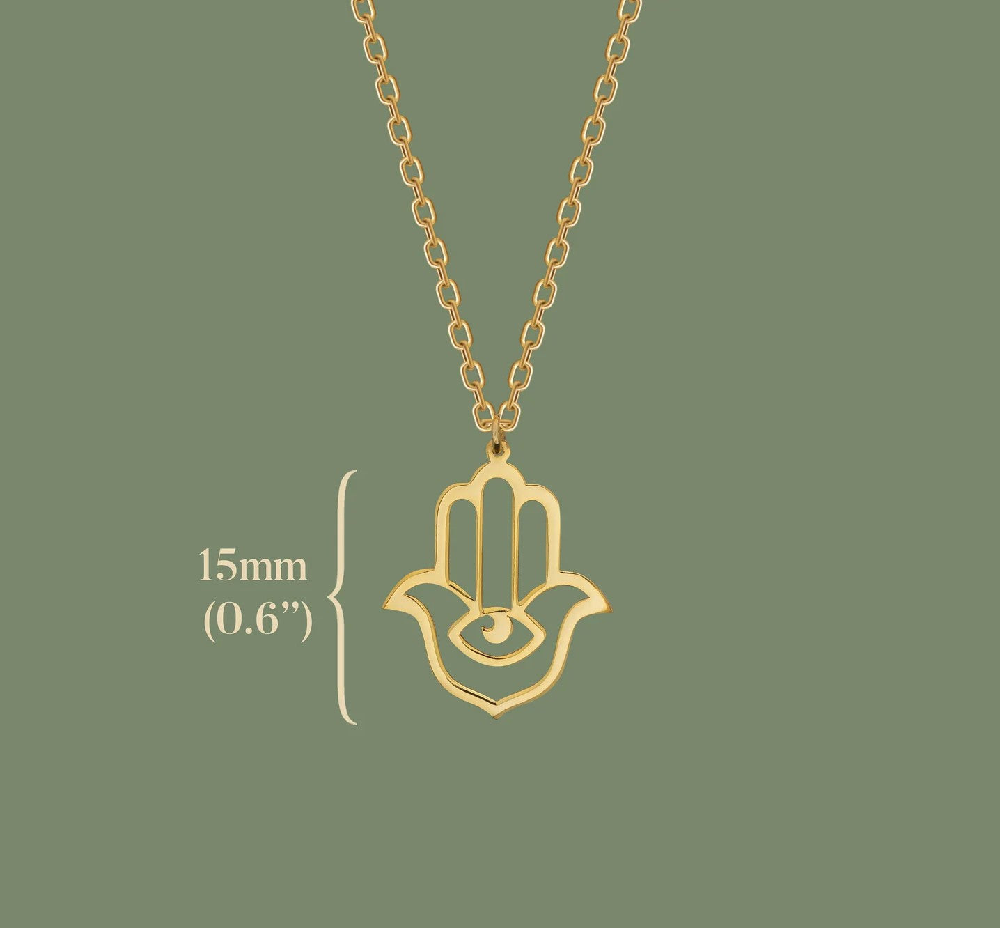 925 Sterling Silver Hamsa Symbol Necklace