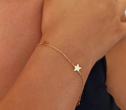 925 Sterling Silver 5-Star Elegant Bracelet