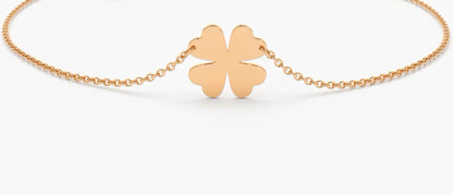 925 Sterling Silver Four-Leaf Clover Bracelet