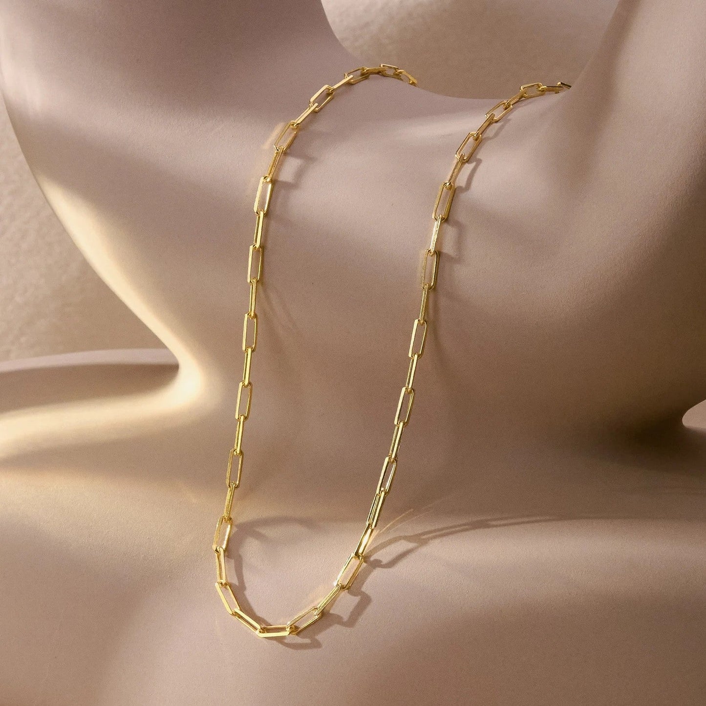 925K Sterling Silver Paperclip Chain Necklace