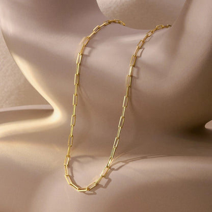 925K Sterling Silver Paperclip Chain Necklace