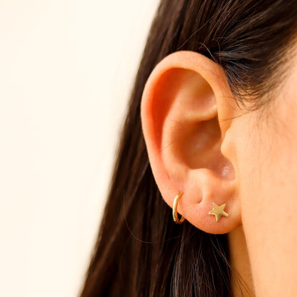 925 Sterling Silver Star Stud Double Earrings