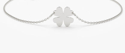 925 Sterling Silver Four-Leaf Clover Bracelet