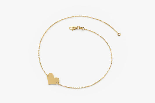 925 Sterling Silver Elegant Heart Bracelet