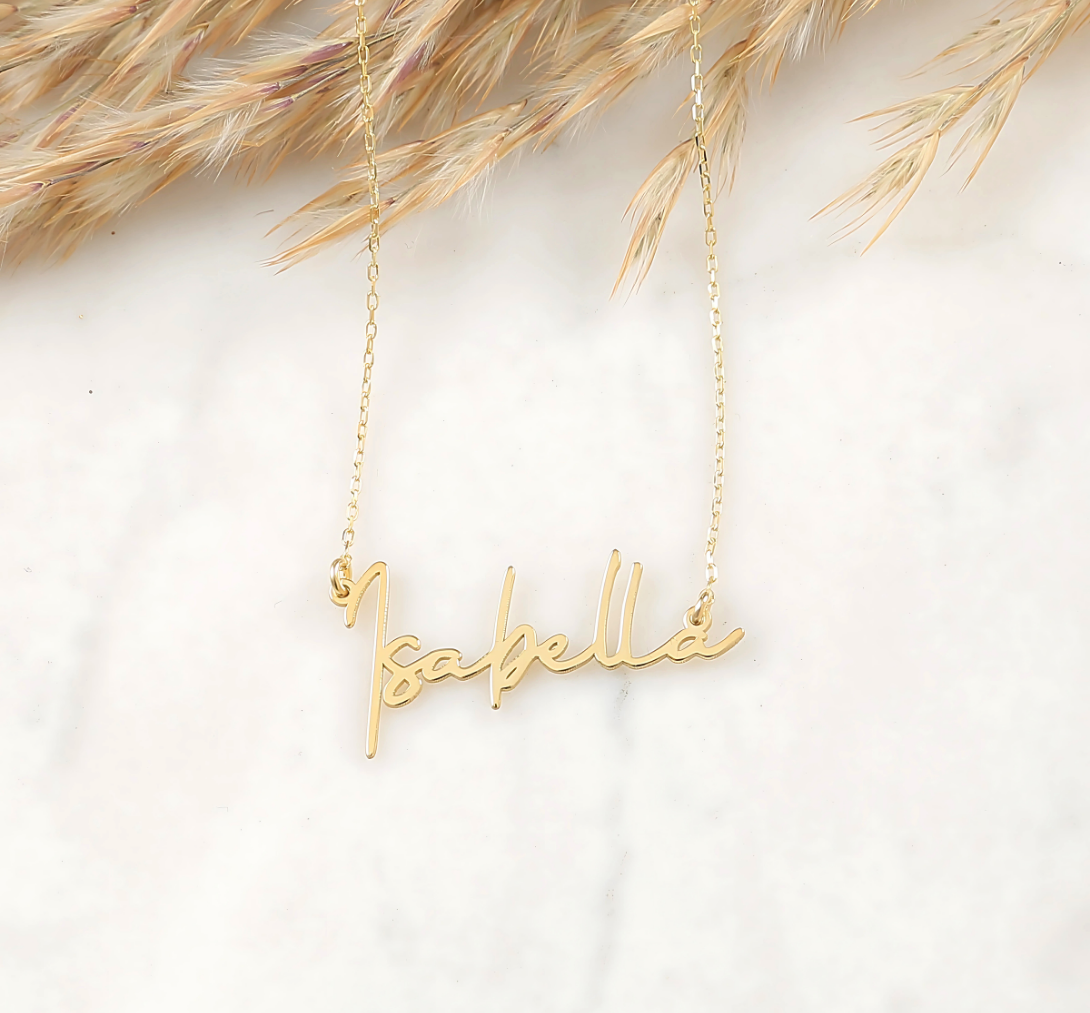 925 Sterling Silver Personalized Script Name Necklace