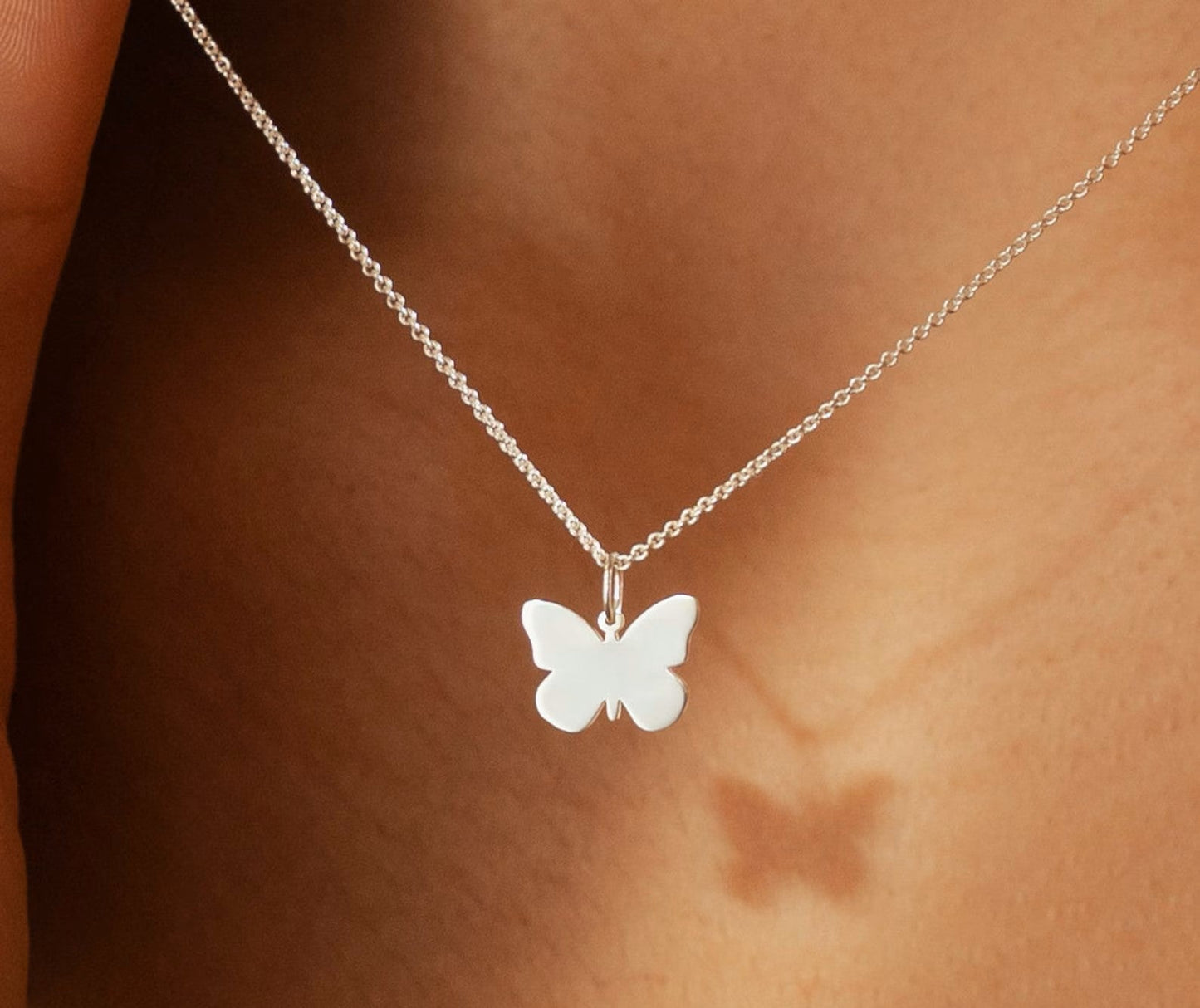 925 Sterling Silver Butterfly Necklace