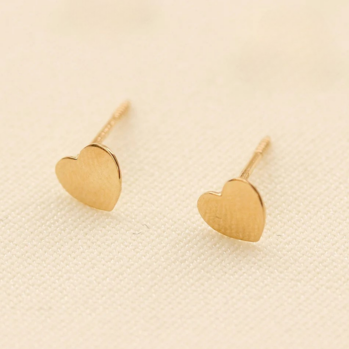 925 Sterling Silver Small Heart Symbol Stud Double Earrings