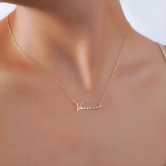 925 Sterling Silver Personalized Script Name Necklace