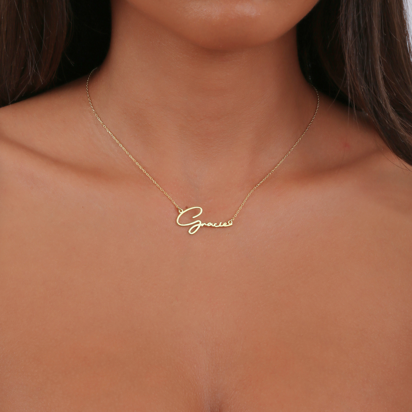 925K Sterling Silver Script Name Necklace