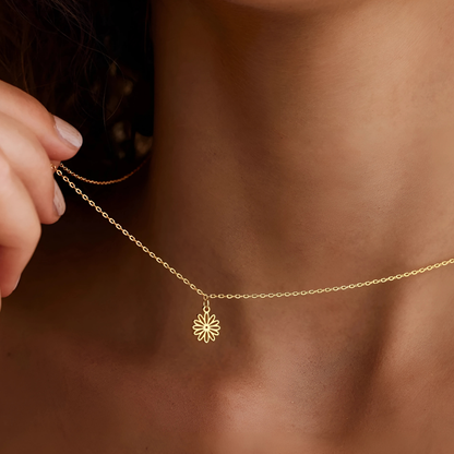 925 Sterling Silver Daisy Flower Symbol Necklace