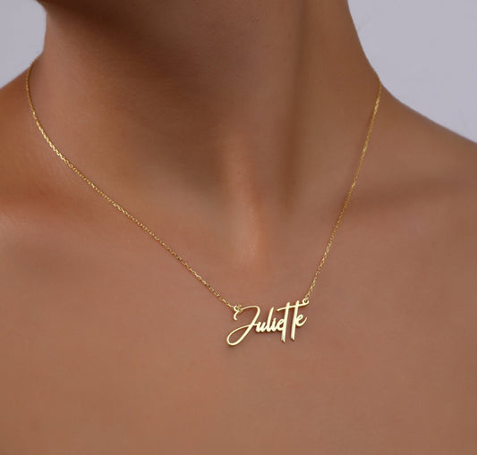 925 Sterling Silver Personalized Handwritten Name Necklace