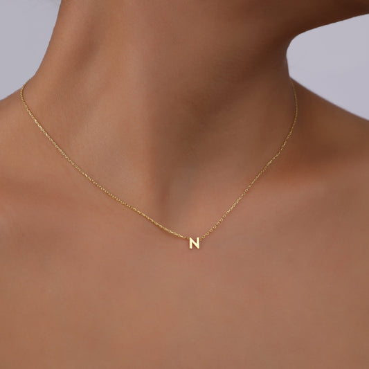 925 Sterling Silver Personalized Initial Necklace